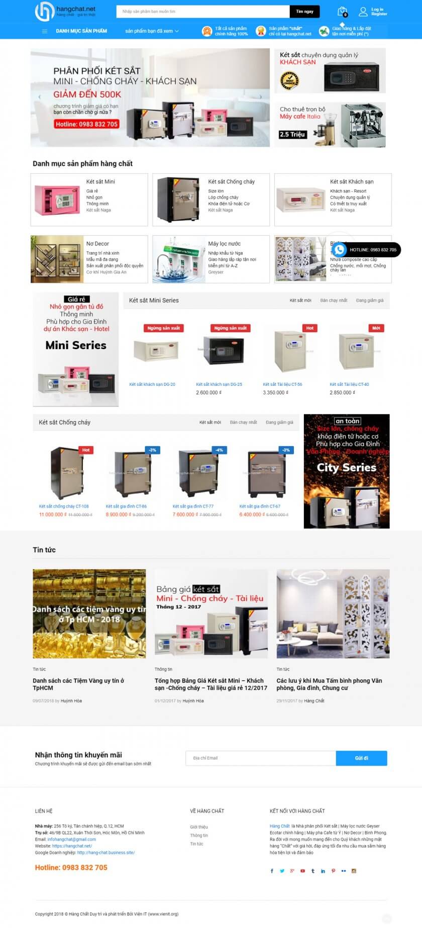 Thiết kế Website thương mại điện tử Hàng Chất