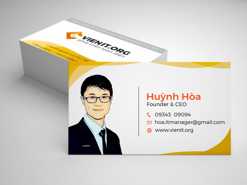 Namecard Hòa Huỳnh - CEO Viện IT